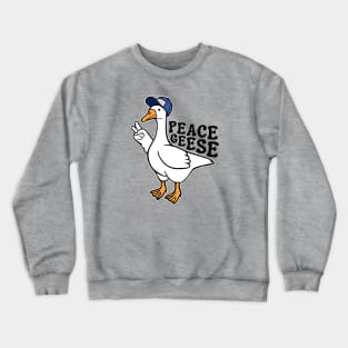 Peace Geese Silly Goose with Hat Crewneck Sweatshirt